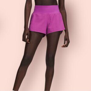 Lululemon Speed Up Mid-Rise Lined Short 4" Vivid Plum athletic shorts sz 8